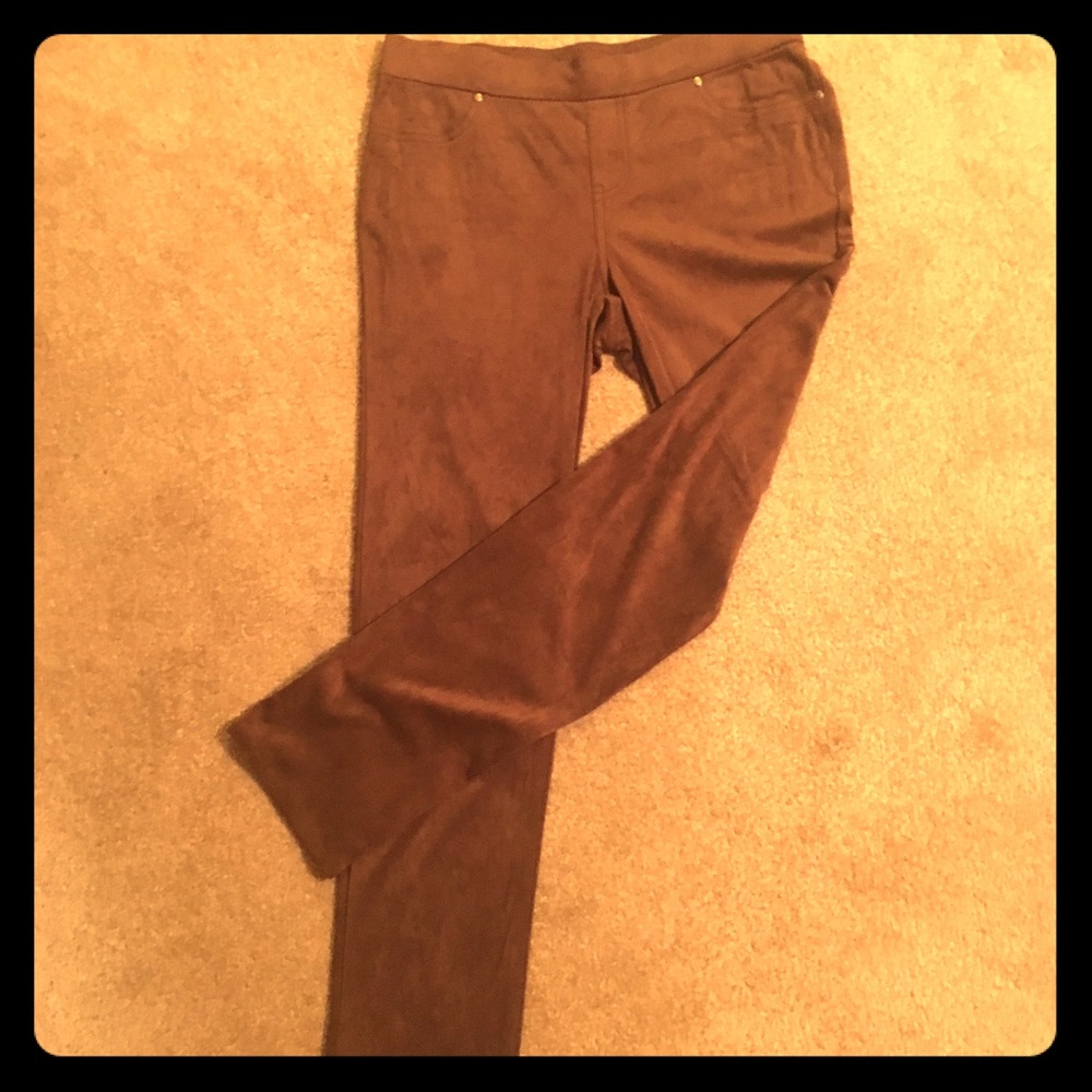 Faux Suede Pants